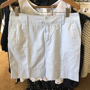 100% Cotton Herringbone Blue Skirt